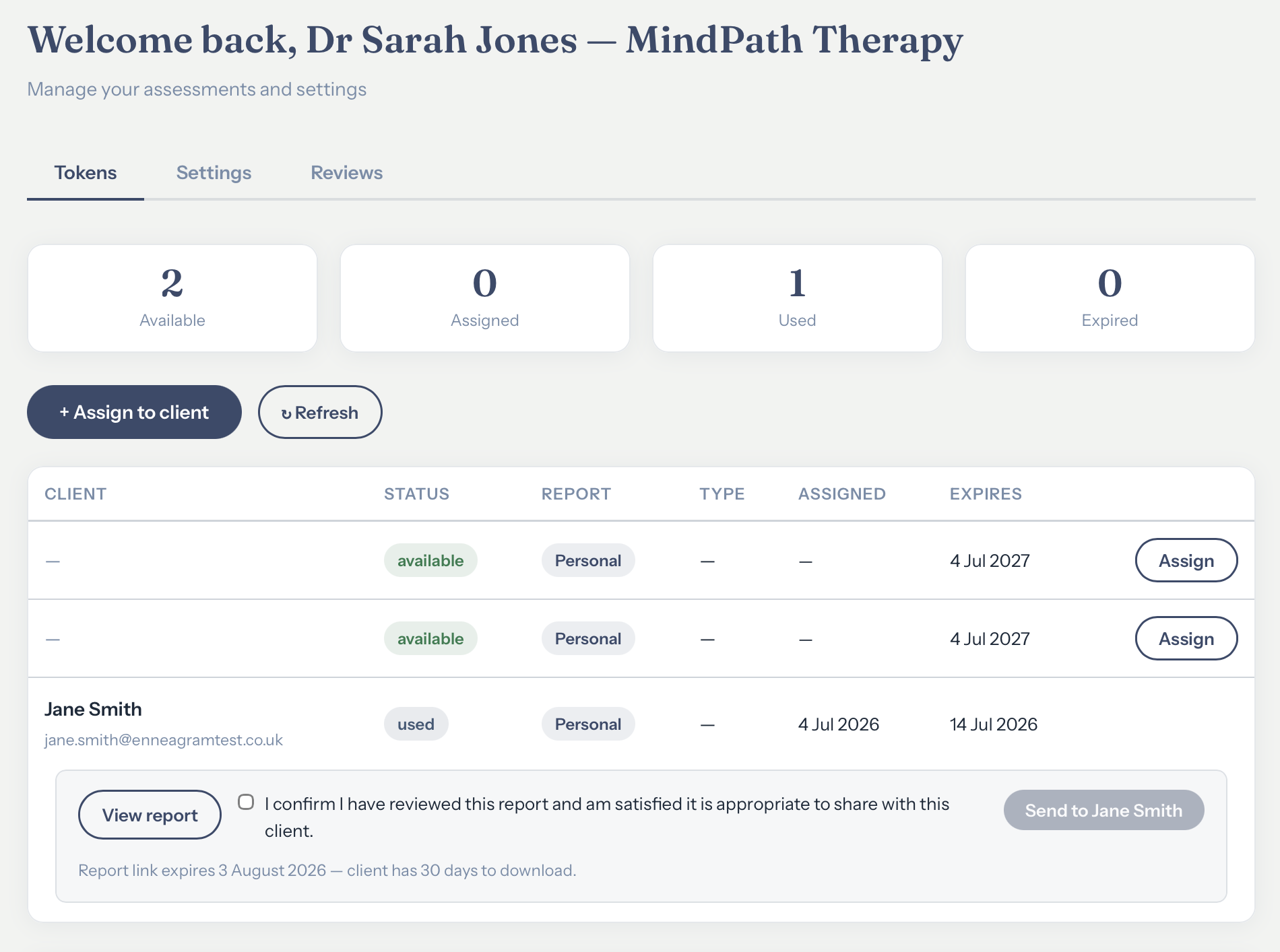 The review screen, with the release control and safeguarding confirmation.